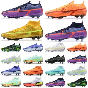 Cleats Shoes Soccer Phantom GT2 Dynamic Fit df Elite FG Firm Ground Cleat Football Sneakers Mens Trainers Boots High Low Black Golden Orange Purple