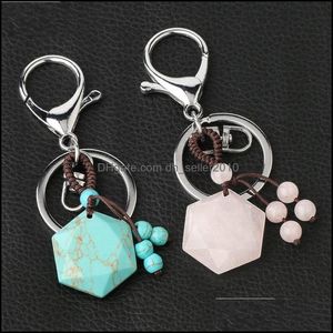 Artes e artesanato Sete chakra Chain de cristal de diamante hexagonal 17 T2 Drop Deliver
