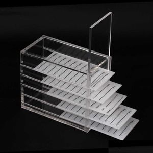 Gift Wrap 5 Layer Eyelash Storage Box Acrylic Holder Pallet For Individual Volume Lash Extension Display Stand Makeup To Homeindustry Dhqea