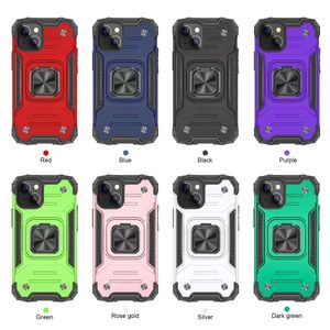 Case di telefono TPU per PC forti forti per iPhone 14 13 12 11 Pro Max XR XS 7G 8 Plus Samsung A33 A53 A23 M53 S22 Plus Ultra Redmi Note 11 2 in 1 Case con supporto per kickstand di metallo