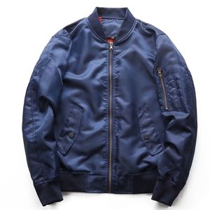 Jackets para hombres Mantlconx Plus Size 6xl Solid Bomber Chaqueta Spring Autumn Male Brand Pilot Autwear Caup Zipper 220901
