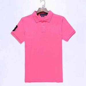 2027 wholesale polos Shirt European and American size summer men's short-sleeved casual color matching cotton plus size embroidered fashion T-shirt S-2XL