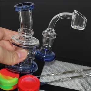 hookahs Glass Smoke Banger Portable Shisha Bowls Mini Hookah Bowl High Borosilicate Tobacco Pipe Cream Mouthpiece Oil Burner Male Handmade