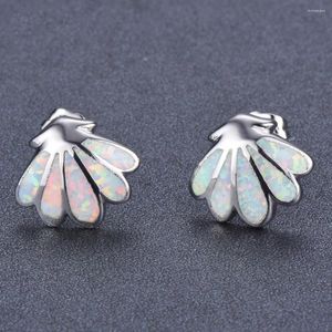 Stud Earrings Cute Seashell White/Blue Fashion Women Wedding Party Jewelry Accessories Valentine''s Day Birthday Gift