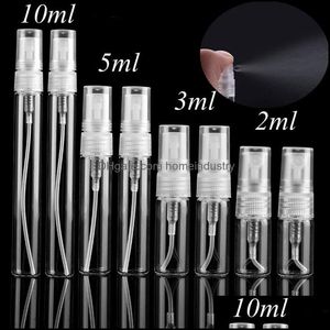 Packing Bottles 2Ml L 5Ml 10Ml Clear Mini Per Glass Bottle Empty Cosmetics Bottles Sample Test Tube Thin Vials Drop Delivery 2021 Off Dh0Pj