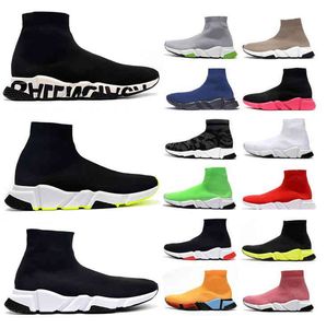 Casual Shoes Paris Designer Sock Speed ​​Runner 1.0 Lace-Up Shoes Casual Women Män löpare Sneakers Socks Boots Platform Stretch Knit Trainers