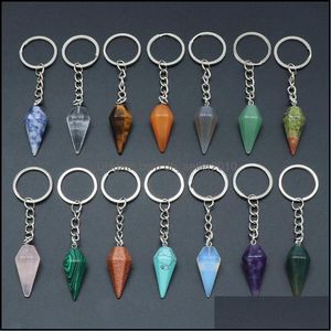 Arts And Crafts Hexagonal Pyramid Key Chain 3 T2 Drop Delivery 2021 Home Garden Arts Crafts Dhseller2010 Dhvdo
