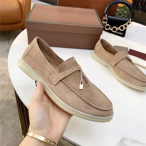 Fashion mens womens loafers causal shoes classic leather suede mmtal lock Slip-On platform sneaker multicolor massage sole shoe Plate-forme men designer sneakers