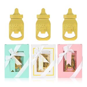 Baby Bottle Shape Metal Opener Baby Shower Anniversary Gift For Guests Zinc Alloy Beer Openers Kitchen Wine Accessories