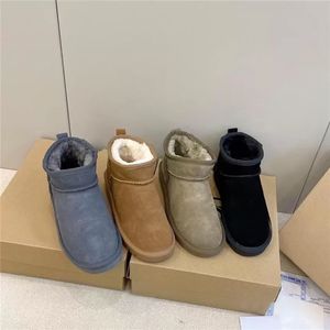 Designer mulheres botas de neve inverno quente frio resistente sapatos de algodão preto marrom marca de moda botas planas com caixa