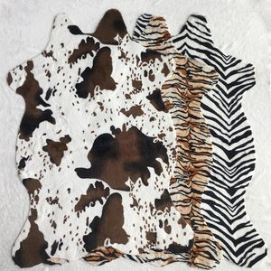 Teppiche Zebra Kuh Leopard Bedruckter Teppich Teppich für Wohnzimmer Kunstleder Teppiche Tier Kunsthaut Heimtextilien Matten