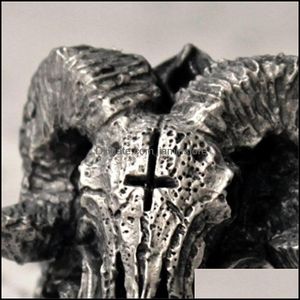 Anéis De Aniversário Exclusivo venda por atacado-Ringas de banda exclusiva punk gótico satânico demônio skl anel Men