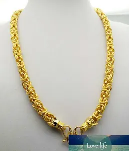 Mixed Style 24K Yellow Gold Filled Men Chain Necklace Colorfast Fake Gold Chains Jewelry Multi design for Choose