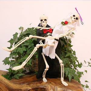 Decoração de partidos Halloween Skeleton People Toys Props Plastic 220901