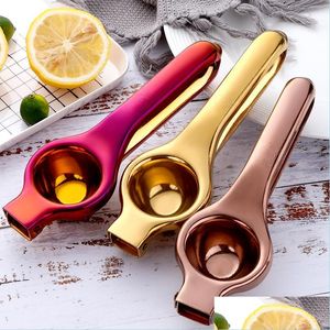 Other Kitchen Dining Bar Practical Manual Lemon Squeezer Stainless Steel Hand Press Orange Fruit Juicer Household Min Homeindustry Dhm9S