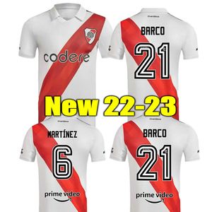 Carrascal 22 23 River Plate Home Soccer Trikots 120 -jähriges Jubiläum Camiseta Perez Romero de la Cruz 2022 2023 Auswärtsfußball -Konzept Shirt Männer Kinder Kit M.Suarez J. Alvarez