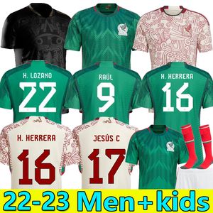 S-4XL 22 23 Mexico soccer jerseys H.LOZANO CHICHARITO special CONCACAF WORLD CUP H. HERRERA VELA RAUL Player version 22 23 DOS SANTOS GUARDADO football shirt Kids kit