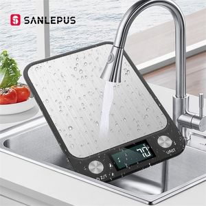 測定ツールキッチンスケール10kg22lbsデジタルフード005 Ouns1グラム料理とベーキング用のステンレス鋼の設計220830