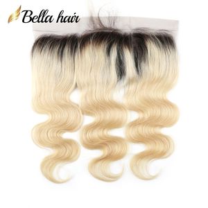 Brazilian Virgin Human Hair Frontal Blonde Lace Closure Frontal 13x4 1b/613 Color Ear to Ears Closures In Bulk Body Wave