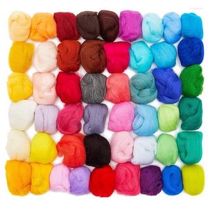 Dekorative Figuren, 50 Farben, Faserwolle, Garn, Roving, Pinning zum Nadelfilzen, Basteln, DIY, Handspinnen, 3 g/Farbe