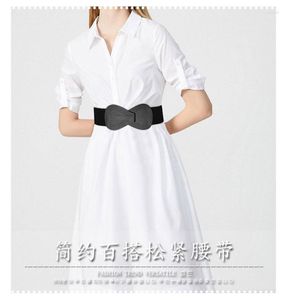 Belts 2022 Belt Red Elastic Girdle Wide Ladies Black Bow Knot Waistband