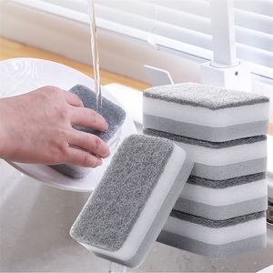 Sponges Scouring Pads 5Pcs Doublesided Cleaning Spongs Household Scouring Pad Kitchen Wipe Dishwashing Sponge Cloth Dish Cleaning Towels Accessories 220901