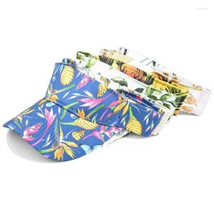 Ball Caps Summer Top Floral Stampa floreale Caponi da sole Donne Outdoor Fashion traspirante UV Baseball Modevole Beach Travel Protect L0B5