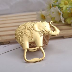 Złoty słonia kształt butelka otwieracz do butelki kreatywne prezenty ślubne dla gości