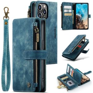 Card Pocket Cell Phone Cases For iPhone14 11 12 13 /Pro/Max/Promax/Xr/Xsmax/6 7 8/plus/SE2020/5SE Leather Shockproof Case Zipper Flip Wallet Card Slot Phone Cover