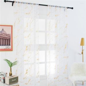 Curtain 1 Pcs Curtains For Windows Drapes European Modern Marble Printing Shade Window Screening Living Room Bedroom