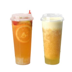 Disposable Cups Straws FedEx 20oz Disposable Plastic Juice Cup Heart Lid Frosted Milk Tea Cups Food PP Beverage Container Thicken Transparent Drinks Mug 142 S2