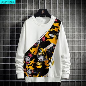 Men's Hoodies Sweatshirts 2021 New Men Hoodie Autumn Sweater Fashion Brand Korean Style Personality Line Print Hoodie Loose Hoodie Men L220901