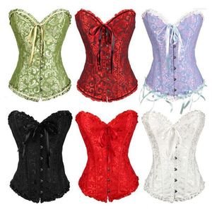 Bustiers Corsets Sexy Femmes Bustier À Lacets Top Corset Gothique Taille Formateur Lingerie Overbust Vintage Body Shaper Noir Grande Taille XS-6XL