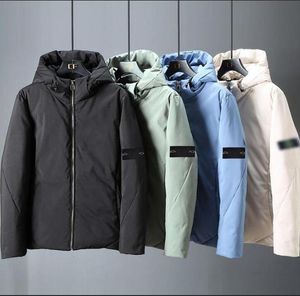 Herren-Daunenparkas, Armbandknöpfe, lässige Outdoor-Sport-Daunenjacke, Herren-Parkas, Bergsteigen-Kapuzenjacke