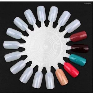 False Nails 3st/Lot Nail Art Tips Sticks Polish Display Board Fan Practice Tool Diy Salon Naken/Clear