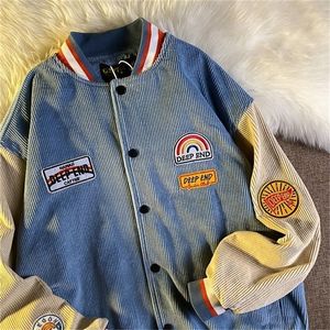 Damenjacken, College-Stil, Cord-Stickerei, Baseball-Uniform für Männer und Frauen, Paare, amerikanische Retro-Street-Trend-lose Jacke 220831