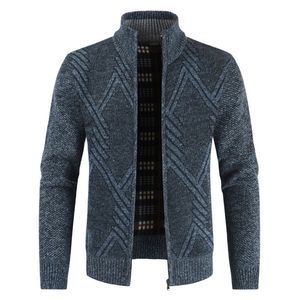 Mens Sweaters Sonbahar Kış Ceket Erkekler Katlar Sınır İnce Uygun Kalın Polar Katlar Erkekler Ceket Gündelik Stand Yakası Zip Ceket Erkekler 220901