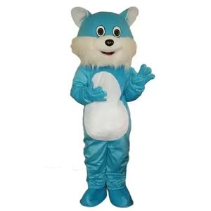 2022 Performance Blue Cat Mascot Costumes Halloween Fancy Party Dress Cartoon Character Carnival Xmas Easter Advertising Birthday Party Costume Outfit
