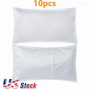 Travesseiro de travesseiro 45 75cm 10pcs lisa pêssego branco de pêssego macio fino tampa em branco