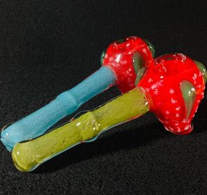 Vintage Strawberry Glass Smoking Pipe Bong Hookah Pipe can put customer logo by DHL UPS CNE