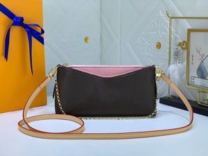 AAA Top Quality Designer Palls CLUTH Bag Cross Body Tote Crossbody Axel Evening Bags Women Liten Canvas Oxided Leather Chain Handväskor M41638 Fashion Purse