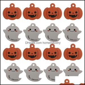 Gift Wrap 50 Pieces/Set Halloween Tag Irregar Decoration Ghost Festival Sugar Box Atmosphere Paper Card Diy Decortive Accessories Dro Dh3Bi