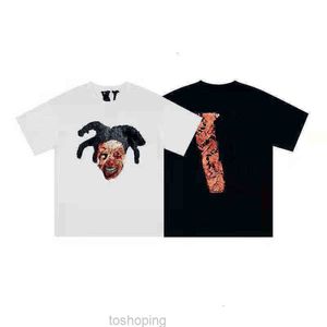 Camisetas masculinas Designer Junta Vlones Devil contra Mens Camiseta Impressão da Moda High Street Moda Loja Casual Hip-Hop S-Sleevada Curta S-XL