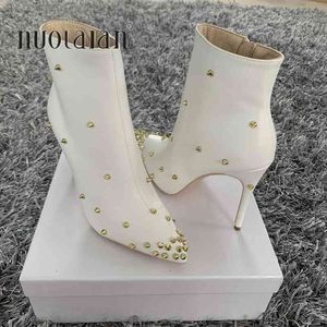 Boots Brand fashion high heels women boots sexy rivet night club party shoes woman short autumn winter ladies 220901