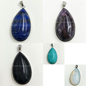 Cristal Howlite venda por atacado-Colares pendentes Lapis Lazuli Carnelian Crystal Howlite Art Conta wfh388