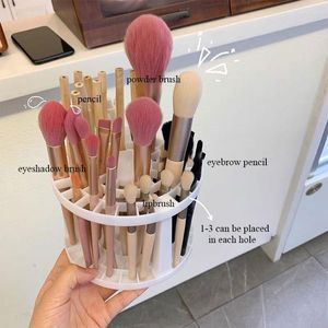 Storage Boxes Makeup Brush Holder Portable 49 Holes Artists Art Paint Stand Holds Organizer For Cosmetics