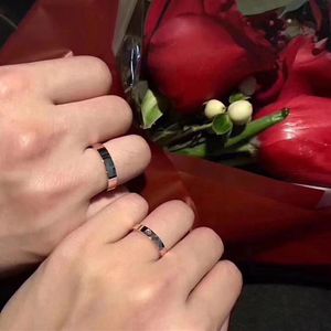 Wedding Band Ring For Woman Man Couple mm mm mm hoge kwaliteit S K GOUD MAAT Luxe Diamond Rose Silver Sieraden met doos CRT290Z