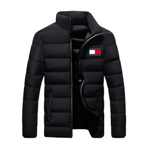 Mens Down Parkas Men s Parka Autumn Winter Coat Solid Stand Collar Zipper Closure Pockets Casual Puffer Warm Jacket Streetwear 220902