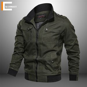 Mens Jackets Mens Jackets Spring Autumn Multipocket Military Bomber Jacket Male Casual Air Force Flight Coat Male Plus Size 5XL 220902