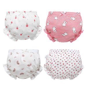 Baby Cloth Diapers 100%Cotton Panties Kids Girl Infant Newborn Fashion Solid Bow Striped Dots Underpants For Children Soft Briefs 20220902 E3